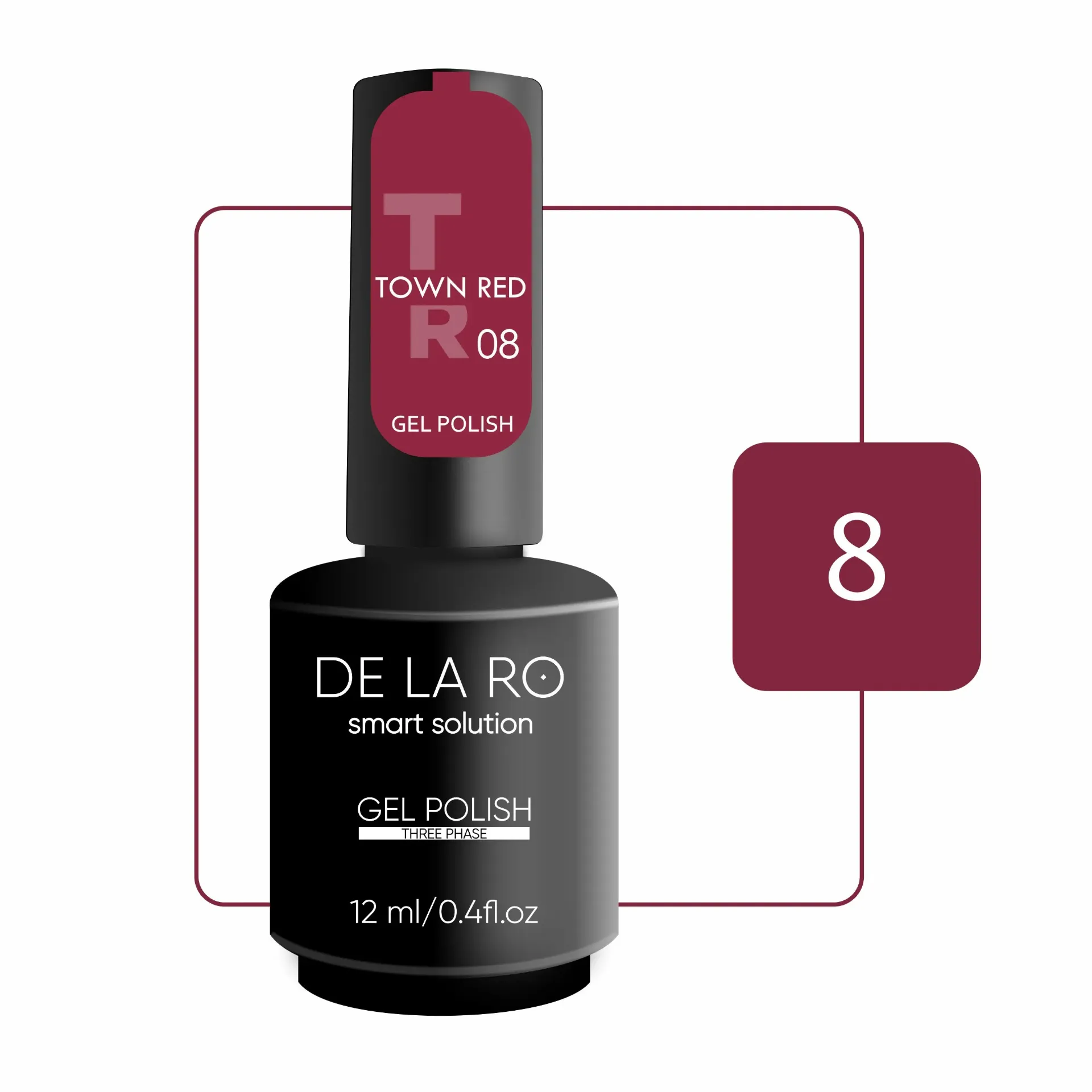 GEL POLISH TOWN RED 08  12ML